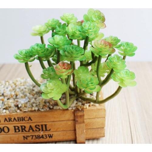 Artificial Flocking Mini Succulent Plants DIY Home Garden Office Valentines Day Wedding Decoration Bonsai Plante Artificielle