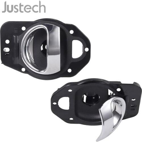 Justech Inside Interior Door Handle Driver Side Left/Right 25812196 20897806 Black Base With Chrome Handle For 06-11 Chevy HHR