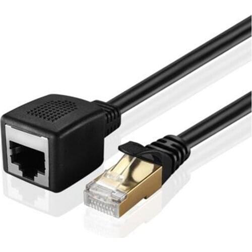 LBSC Ethernet Extension Cable, CAT7 RJ45 Male to Female Shielded LAN Network Patch Cord with Gold Plated Plug