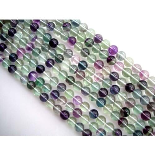 AAA Natural Rainbow Fluorite Round Shape 10mm Loose Beads For Jewelry Making DIY Bracelet Necklace Earrings