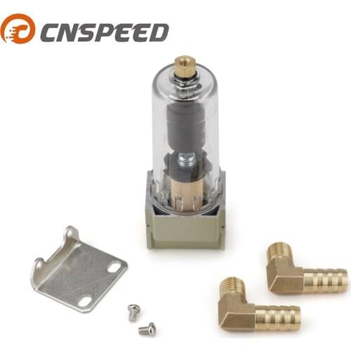 Engine Oil Catch Universal Tank Oil Gas Separator Filter Out Impurities with 90 Degree Adapter Auto Accessories