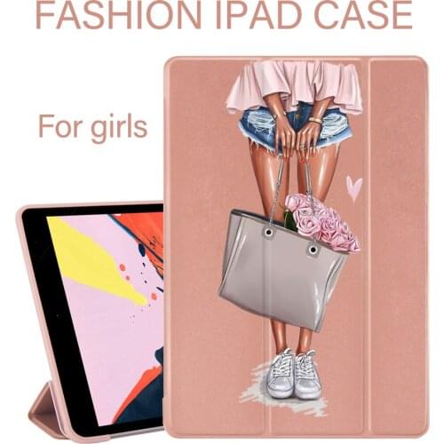 Fashion Girls Sketch Silicone Cover for iPad Air 4 Case 2020 10.2 8th Generation 7th Pro 11 Funda Mini 2 5 Air 3 10.5 9.7 5th 6