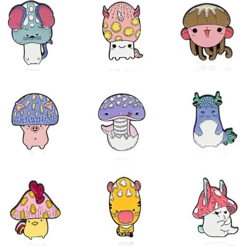 Cartoon Tiger Pig Enamel Badges Lapel Pins Women Cute Animal Brooches On Backpack Mini Decorative Badge Hijab Pin Brooch Jewelry