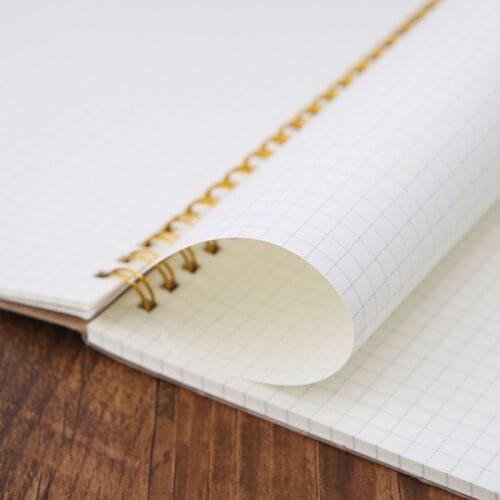 2021 New A5 Bullet Notebook Kraft Dot Grid Time Management Blank Book Spiral Journal Weekly Planner School Office Supplies