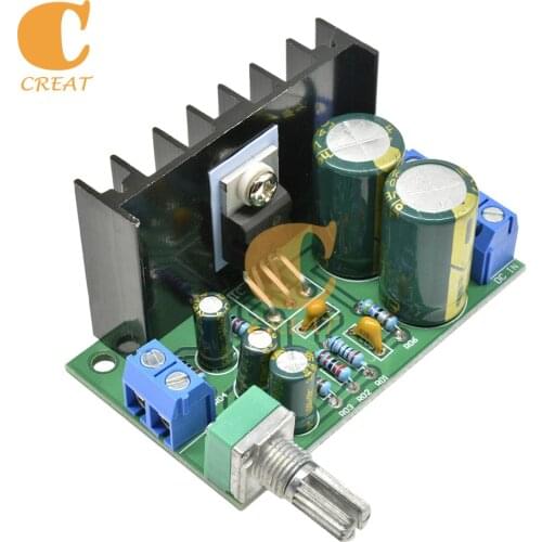 DC AC 12V 24V TDA2050 Amplifier Board 5W 120W Audio USB Power Supply Sound Potentiometer Module One Channel For Home Speaker