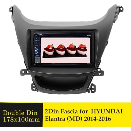 2Din Car Radio Fascia Frame for Hyundai Elantra (MD) 2014 Foreign Car DVD GPS Audio Panel Dash Kit Installation Frame Trim Bezel