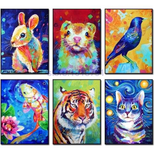 Craft 5D diamond painting Animal mosaic diamond painting whole picture drill diamond Diamond needlework embroidery color cat