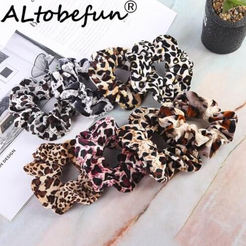 ALTOBEFUN Leopard Fabric Female Hair Band Women Fashion Hair Accessories Lady Scrunchies TC024