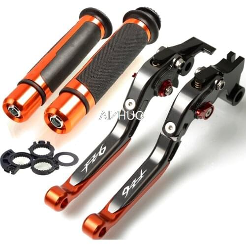 For YAMAHA FZ6 FAZER 2004-2010 2005 2006 2007 2008 2009 Motorcycle Brake Clutch Lever Extendable Adjustable Hand Grip Handlebar