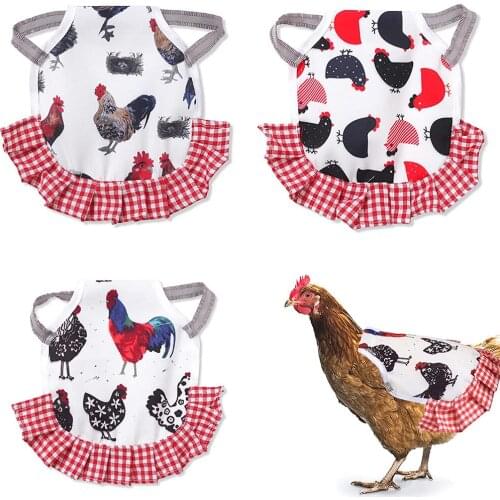 Chicken Saddle, 3Pcs Standard Chicken Aprons Cute Hen Apron with Elastic Straps, Chicken Diapers Poultry Protector