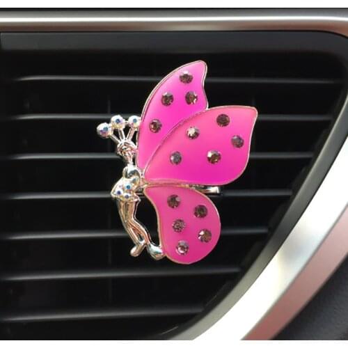 Cute Air Freshener In Car Flavouring Auto Perfume Car Aroma Diffuser Butterfly Girl Car Accessories Interior Decor Air Vent Clip