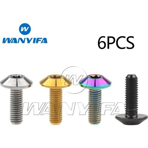 Wanyifa Titanium Bolt M5x12 15mm Torx T25 Head Screw for Bike Motorcycle 6pcs