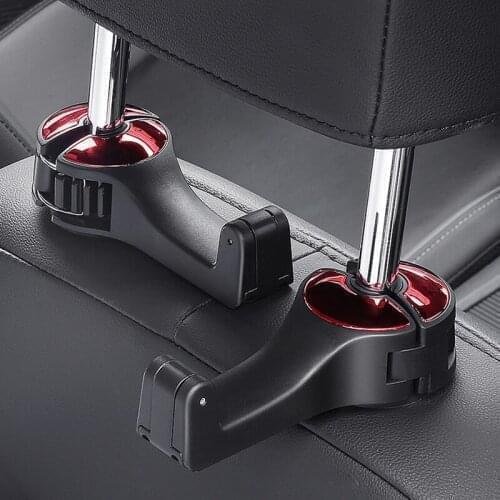 Universal Car Headrest Hook 5kg Max Car Back Seat Hanger with Phone Holder for Bag Handbag Purse Grocery Cloth Easy Install