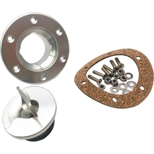 Universal Fuel Cell Gas Cap Flush Mount 6 Hole Anodized Billet