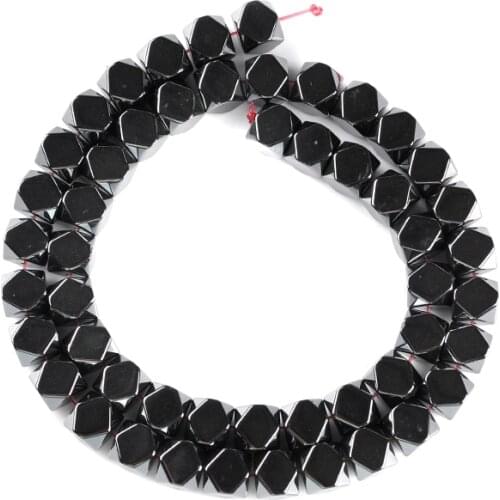 Natural Stone 2/3/4mm Bright Hematite Beads Polyhedron Loose Beads DIY High Quality Necklace Bracelet Jewelry Making Accessories