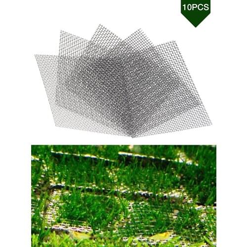 10PCS /set Aquarium Moss Mesh Pad Fish Tank Moss Plants Mesh Holder Stainless Steel Mesh Pad Aquarium Mesh Kit Plants Moss Net