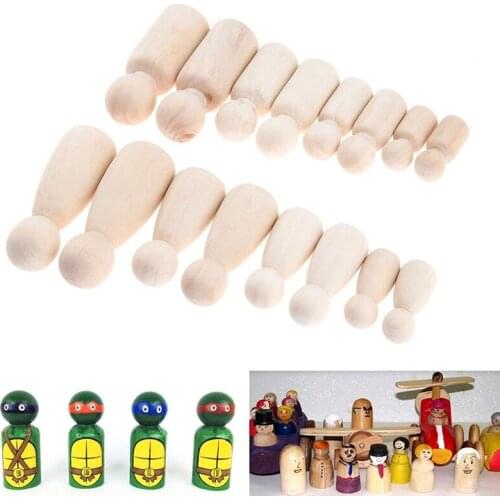 16 Pcs People Shapes, Male&Female Decorative Wooden Doll People, Unfinished Wooden Peg Doll Bodies, Great For Arts And Crafts