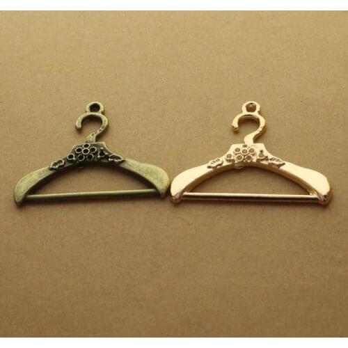 20PCS/lot Retro Alloy Small Hanger For DIY Garment Bag Decor DIY Handmade Jewelry Pendant Accessories Supplies