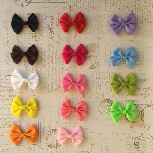 200pcs medium Grosgrain Girl 2" Boutique Hair Bow Baby Colors (Hair bow without Clips) rainbow mix colors D25