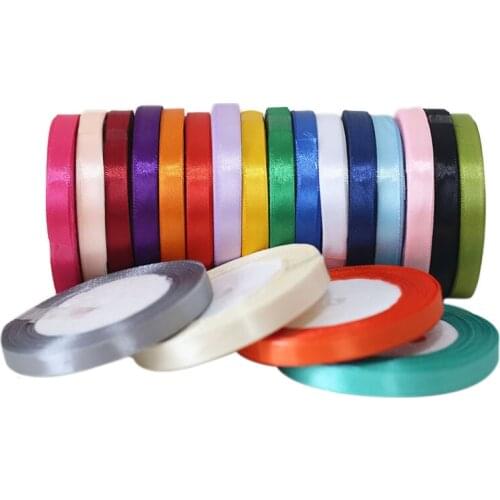 25 Yards/Roll 0.6CM-5cm Satin Ribbon,For Wedding Birthday Party Gift Packaging Christmas Halloween Holiday Supplies DIY Ribbon