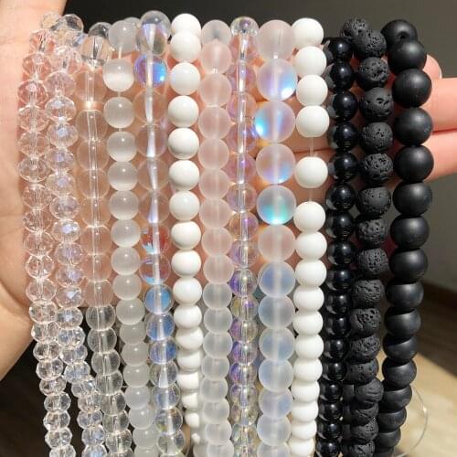 4/6/8/10/12 mm AAAA Natural Quality Black& White Polish Matte Onyx Agates Round Beads 15" Strand Pick Size For Jewellery Making