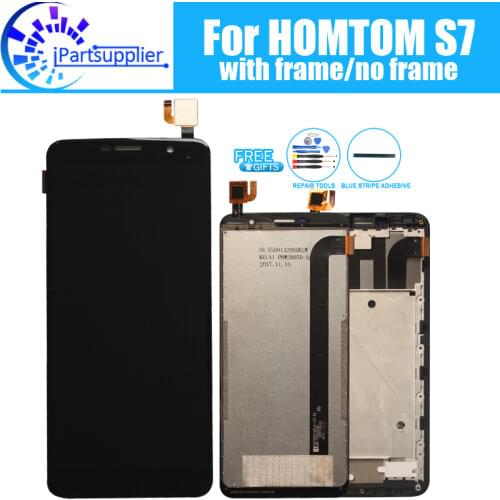 5.5 inch HOMTOM S7 LCD Display+Touch Screen 100% Original Tested LCD Digitizer Glass Panel Replacement For HOMTOM S7