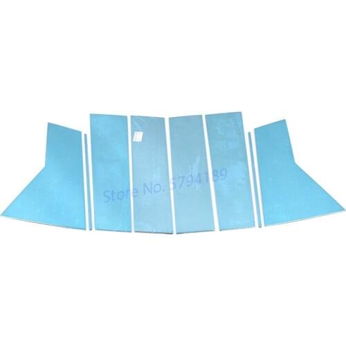 8PCS Chrome Car Window Center Pillar Protector Trim Sticker For Mazda CX-5 CX5 2017-2020 Stainless Steel Car Accessories