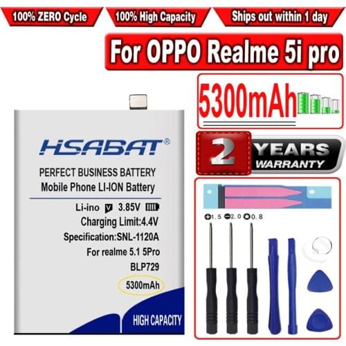 HSABAT 5300mAh BLP729 Battery for OPPO Realme 5i