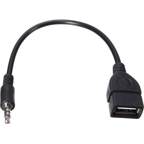 Car AUX conversion USB cable CD player MP3 audio cable 3.5mm audio round head T-shaped plug to connect to U disk