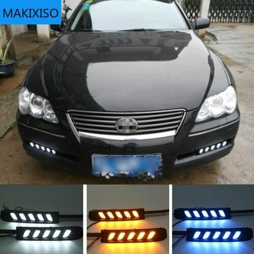 2Pcs DRL Daytime Running Light For Toyota MARK X REIZ 2004 2005 2006 2007 2008 2009 LED Fog Lamp
