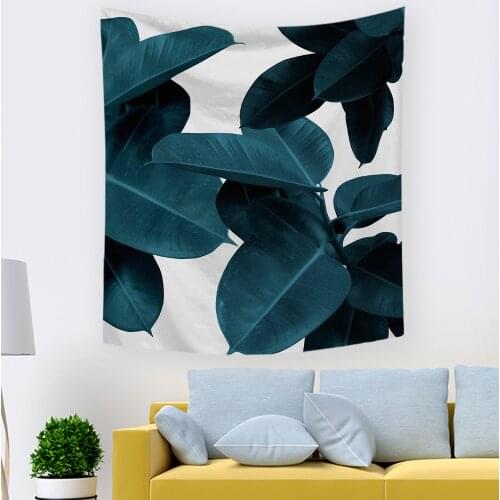 Hawkalice Pink Green Flower Leaf Nordic Poster Wall Tapestry Wall Painting Abstract Tapestry Wall For Living Room Bedroom Decor