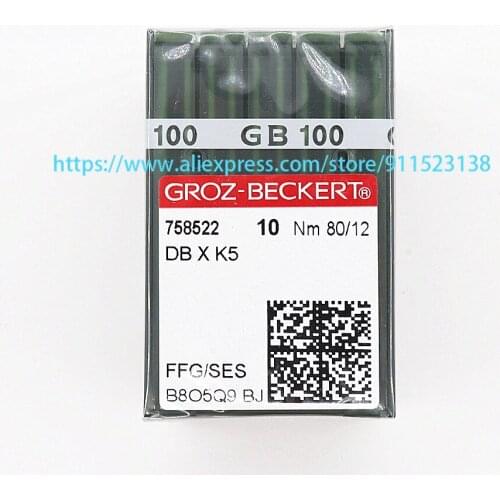 100 Pcs Genuine Germany Groz Beckert Embroidery Needle FFG/SES DB X K5 Nm 80/12 For Tajima Barudan SWF China Embroidery Machine