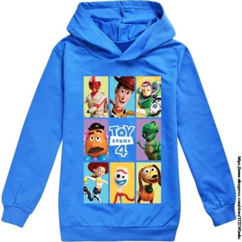 Toy Story 4 Kids Clothes Cotton Girls Long Sleeve Hoodies Children Hooded Sweatshirt Fashion Toddler Baby Coat for Kids