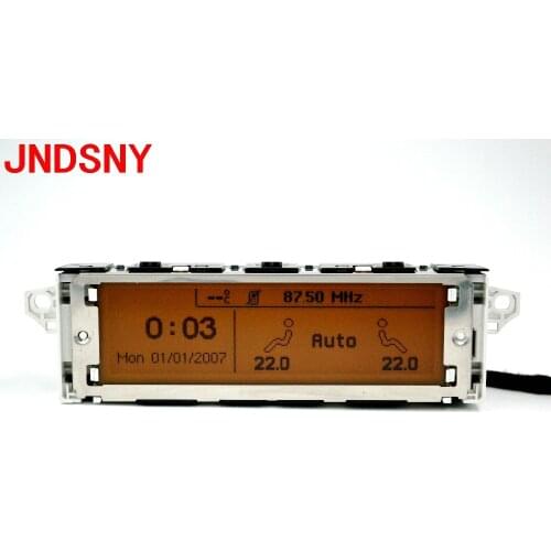 JNDSNY support USB Dual-zone air Bluetooth Display yellow monitor 12 pin for Peugeot 307 407 408 screen citroen C4 C5 screen