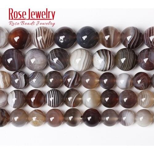 Natural Botswana Agates Sardonyx Round Loose Beads A+ Quality Grey Agates 15" Strand 4 6 8 10 12 MM Pick Size For Jewelry Making