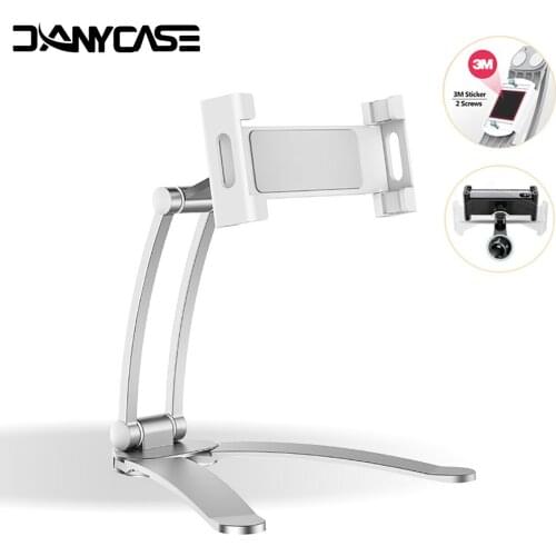 Kitchen Wall Mount Desk Tablet Stand Metal Bracket Smartphones Holder For iPad Pro 11 9.7 10.2 10.5 iPhone 12 Pro Max Xiaomi