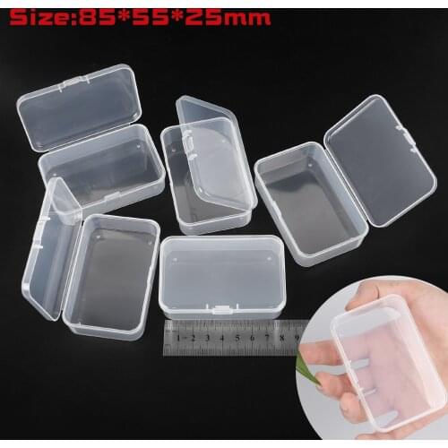 Small Items With Lid Electronic Components Organizing Box Jewelry Finishing Accessories Clear Tiny Square Practical 85*55*25mm