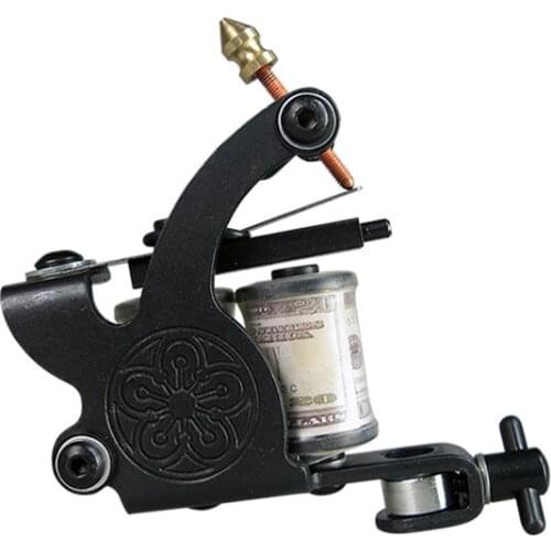 New Coil Tattoo Machine 8 Wraps Tattoo Tool Eyebrow Tattoo Machine Iron Black One