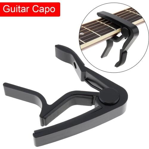 Portable Metal Alloy Guitar Capo with Perfect Silicon Cushion for Guitar Ukulele Tuning with One Hand Quick Fastening