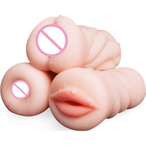 Realistic Artificial Soft Silicone Male Vagina Oral Sex Masturbators Adult Sex Toys For Men Endurance Training Supplies Sex Shop