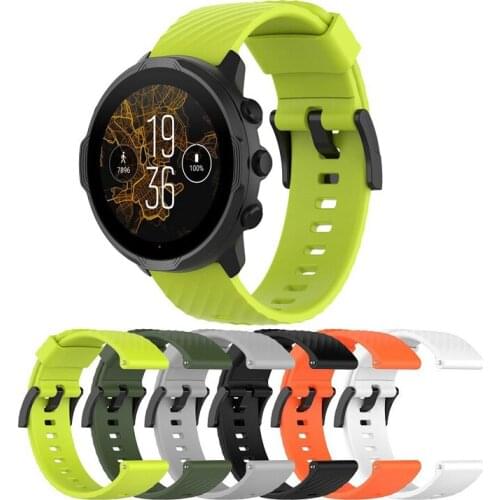 For Suunto 7 Original Watchand 24mm Sports Silicone Strap For Suunto 9/ 9 BARO/D5 Wristband Bracelet Replacement Accessories