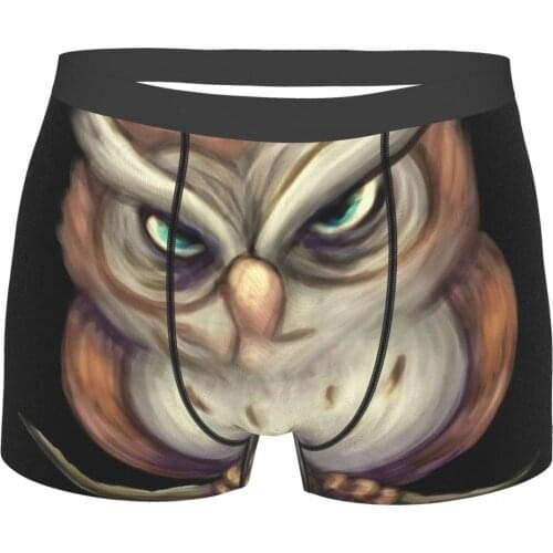 Birds TRAVELLING OWL Underpants Breathbale Panties Male Underwear Sexy Shorts Boxer Briefs