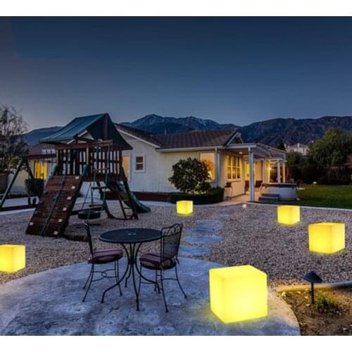 Outdoor Waterproof Cube Seat Rechargeable LED Chair RGB Remote Control Lamps Swinming Pool Bar Table Coffe Ktv Hotel Decor