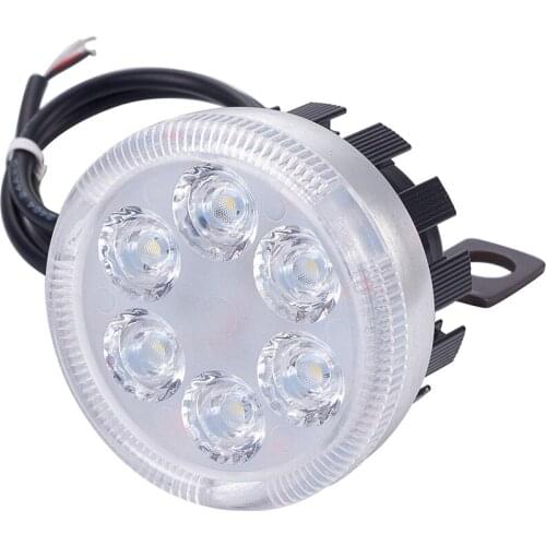 Universal Motorcycle 6 LED Car Headlight Head Lamp Bracket Set Motorcycle Headlight Bulb