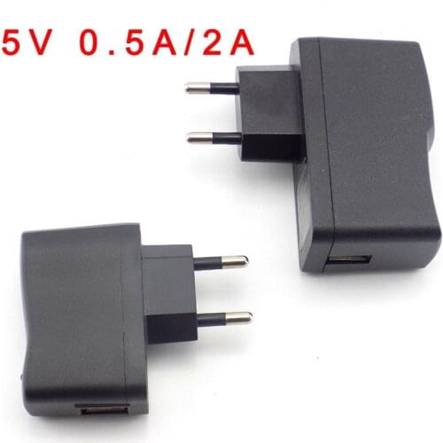 USB Charging Power Adapter Supply 5V 0.5A 2A Micro USB Wall Charger AC to DC EU/US Adapter Universal 100V-240V Output H2