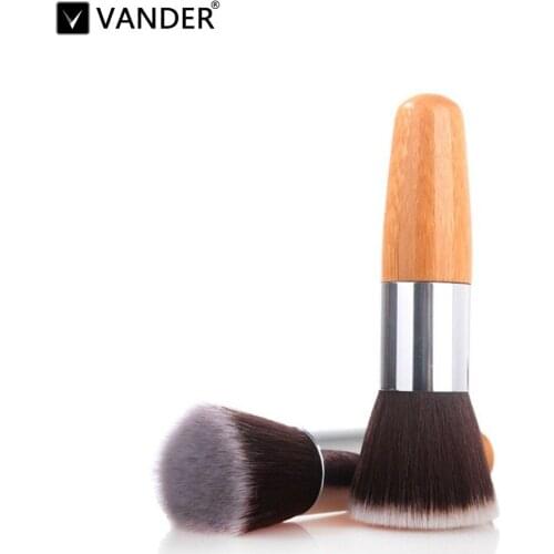Vander Professional Makeup Brush Flat Top Brush Foundation Powder Beauty Cosmetic Brush brushesTool Wooden Kabuki makeup brushes