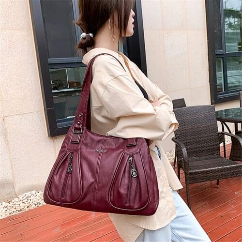 Large Capacity PU Leather Tote Bags for Women 2020 Luxury Handbags Women Bags Designer Handbags High Quality Casual Shoulder Bag