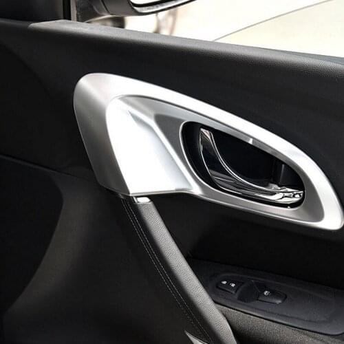 Interior Matte 4PCS Interior Door Handle Cover Bowl Trim For Renault Kadjar 2016 2017