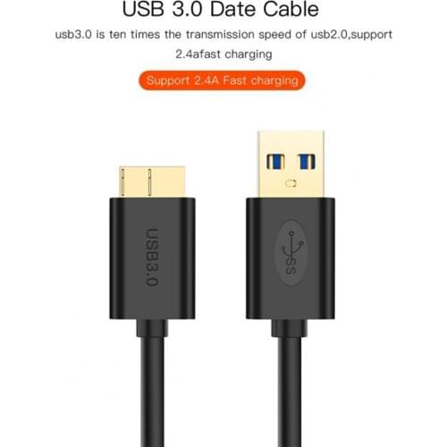 High Speed USB 3.0 to Micro B Cable Connector 50cm/100cm Data Cable External Hard Drive Disk Cable for Hard Drive Computer