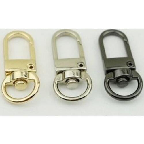30 / 50 PCS Hook Clasp Light Gold Keychain Crayfish Clasp Connecting Bag Hardware Accessories Metal Clip Buckles